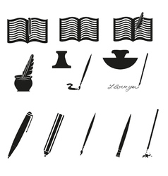 Writing and painting icons vector image