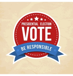 Presidential election label vector image