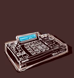 Mpc drum machine vector image