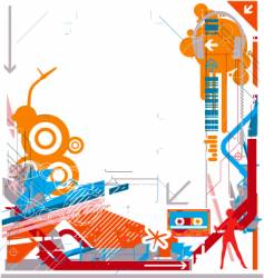 Abstract DJ music background vector image