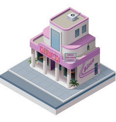 Isometric nightclub building vector image