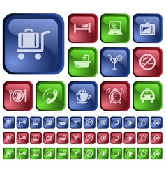Hotel buttons vector image