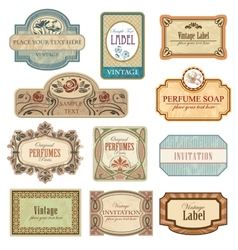 Ornate vintage labels in style Art Nouveau Ornate vintage labels in style Art Nouveau vector image