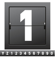 Mechanical scoreboard alphabet vector image