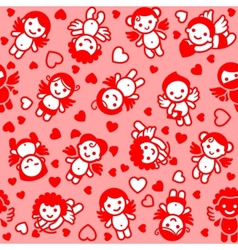 Cupids wrapping paper vector image