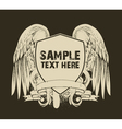 Grunge t-shirt design with shield vector image