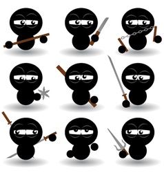 Ninjas vector image