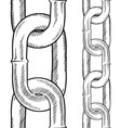 Doodle chain seamless vector image