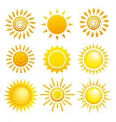 Suns set vector image