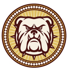 Angry Bulldog head symbol vector image