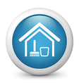 Blue glossy icon vector image