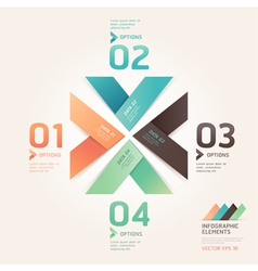 Modern arrow origami options banner vector image