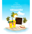Summer holidays background Vacation memories Summer holidays background Vacation memories vector image