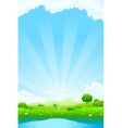 Green landscape vector image