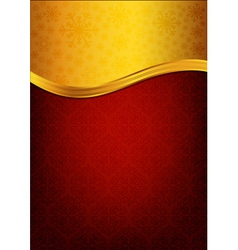Abstract red background and golden label vector image