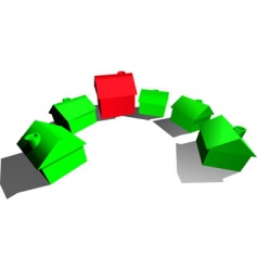 Hotel and houses vector image