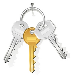 Keys on nail vector image
