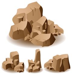 Rock and stone set vector image