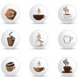 Coffee buttons vector image