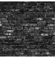 Brick wall black relief texture with shadow vector image