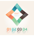 Modern arrow origami options banner vector image