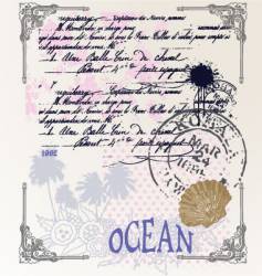 Travel letter graphic vector image