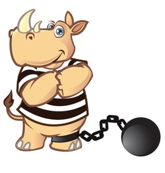 Prisoner Rhino vector image