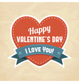 Happy Valentines Day card vector image