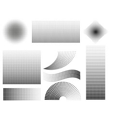 Halftone style elements set collections vector image
