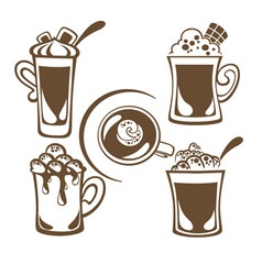 Hot drinks Hot drinks vector image