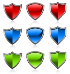 Colorful shields vector image