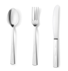 Cutlery fork spoon knife vector image