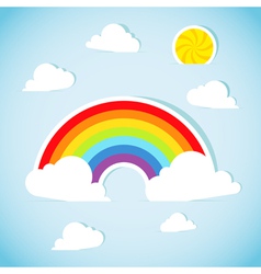 Abstract paper rainbow vector image
