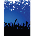 Excited crowd vector image