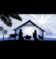 Holy night way to bethlehem vector image