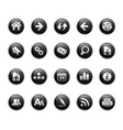 Web navigation icons Web navigation icons vector image