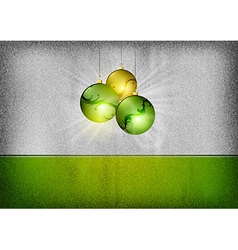 Christmas background grey green vector image