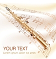 Classical soprano sax on musical notes background vector image