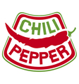 Chili pepper label vector image