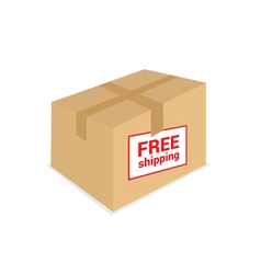 Free shipping on the box vector image