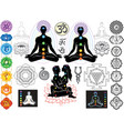 Chakras and esoteric symbols vector image