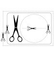 Frames and scissors vector image