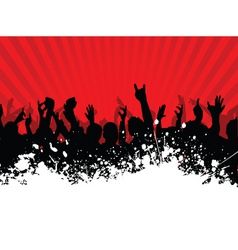 Grunge crowd vector image