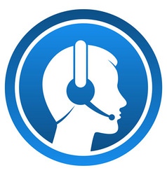 Headset Contact Icon vector image