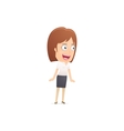 Girl manager suitable for use in dialogs with vector image
