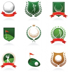 Golf icons vector image