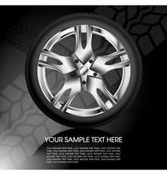 Shiny car wheel vector image