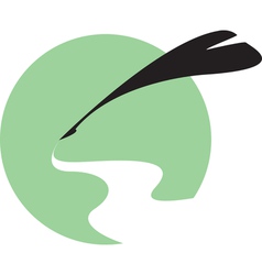 Quill writing background vector image