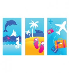 Summer vacation banners vector image