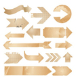 Arrow icons - vintage paper set Arrow icons - vintage paper set vector image